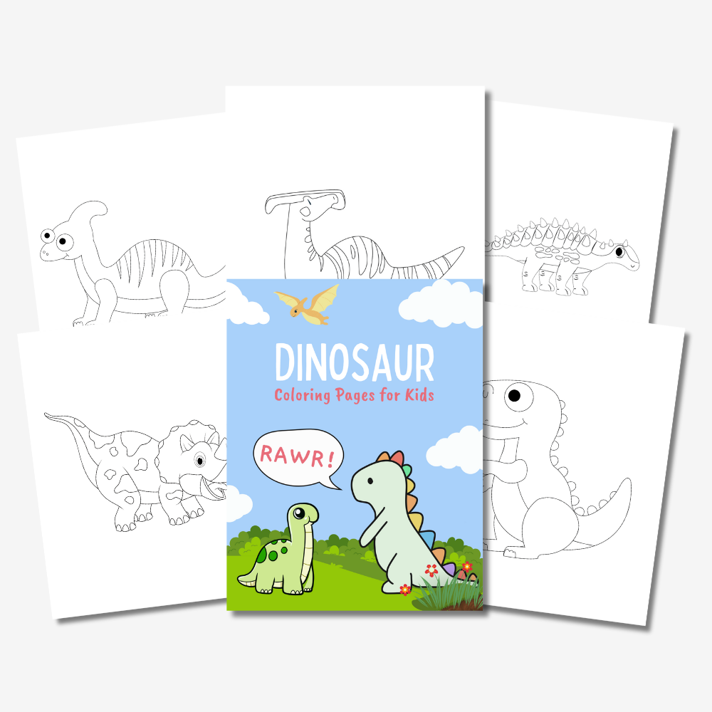 PLR Dino Colouring Book