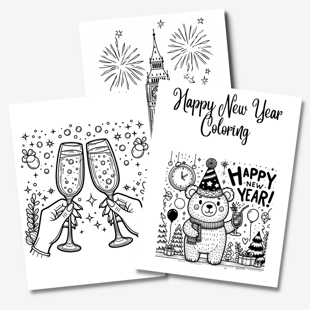 PLR New Year Colouring Book