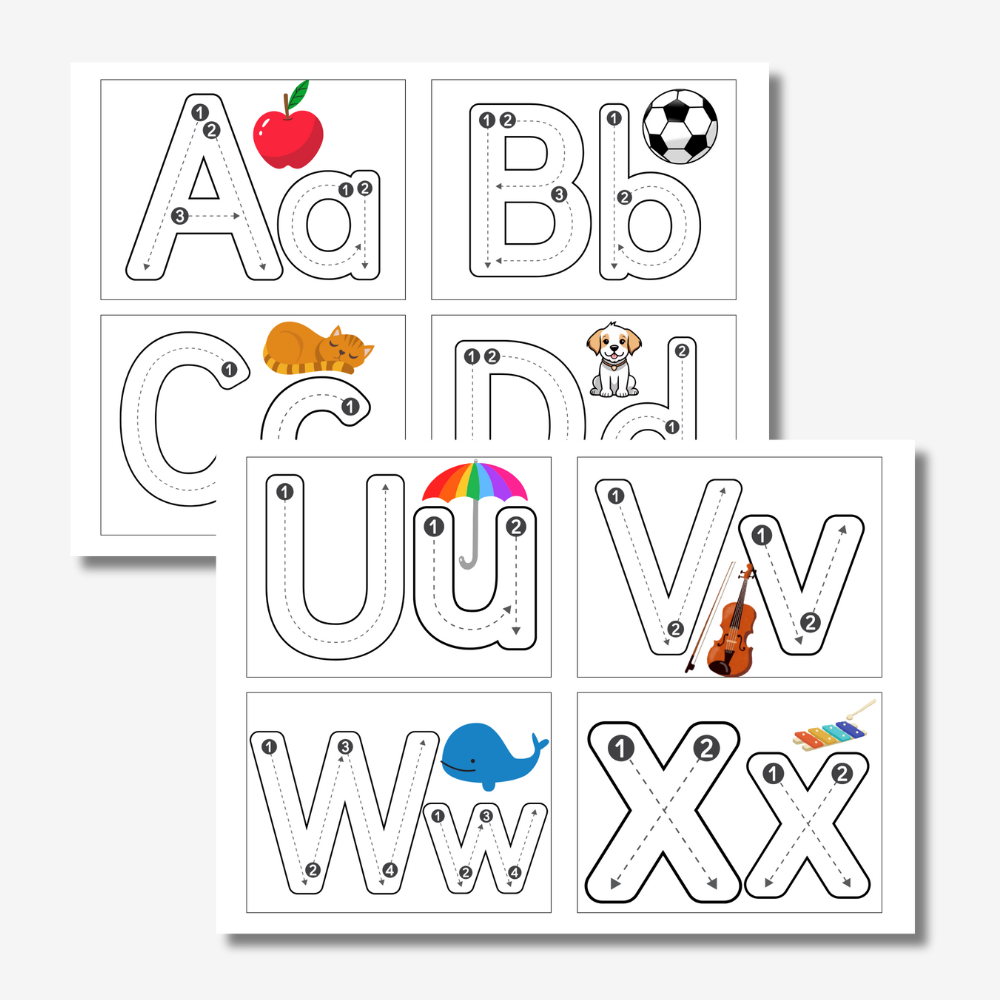PLR Alphabet Tracing Cards