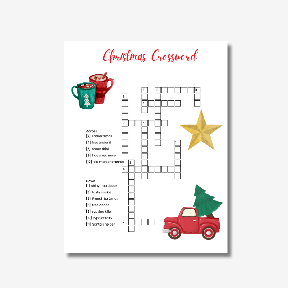 PLR Christmas Crossword Printable