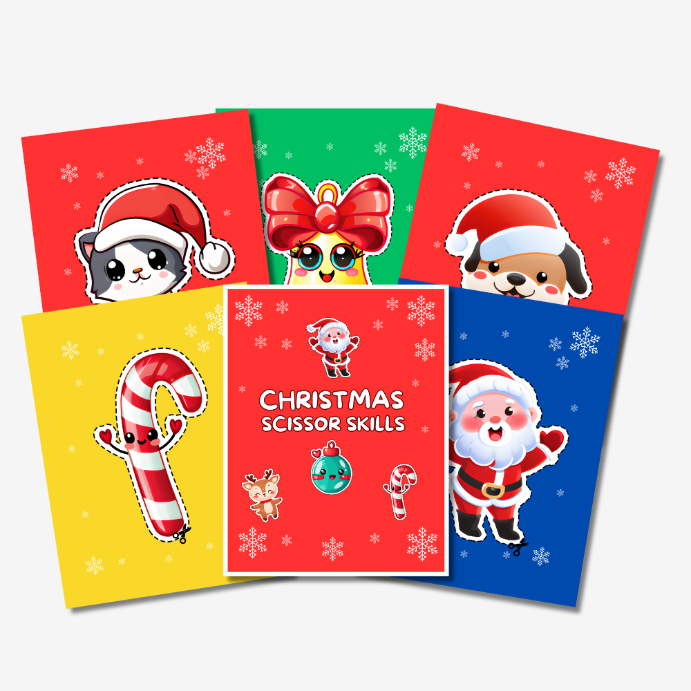 PLR Christmas Scissor Skills Printable