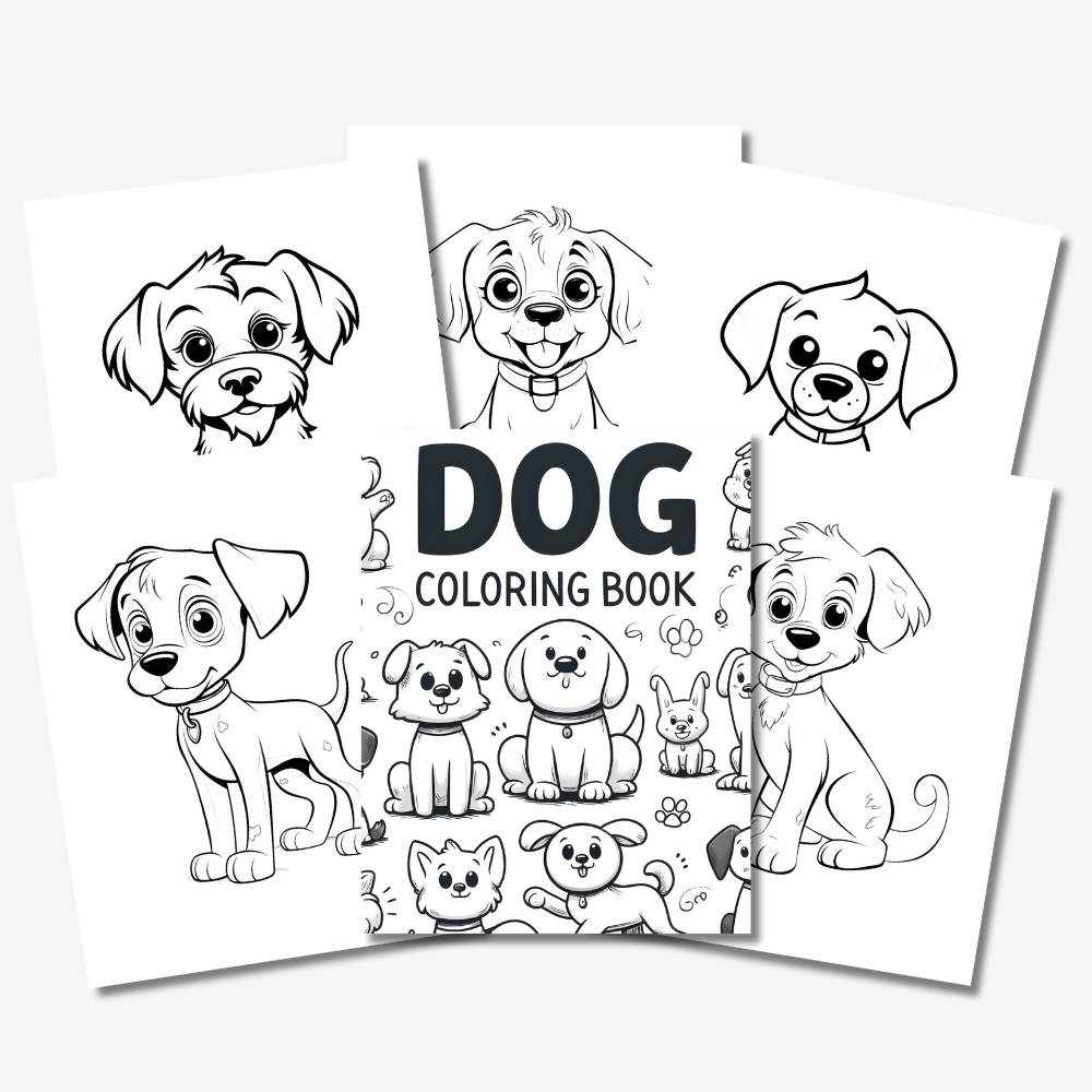 PLR Dog Colouring Book