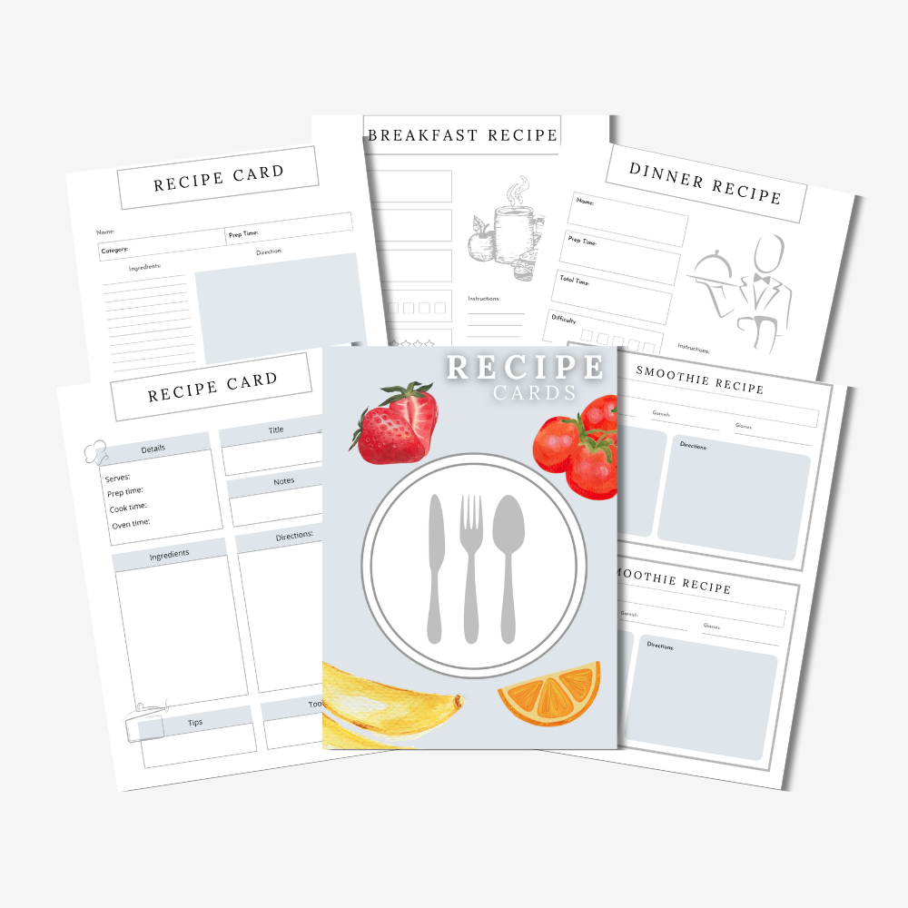 PLR Recipe Cards