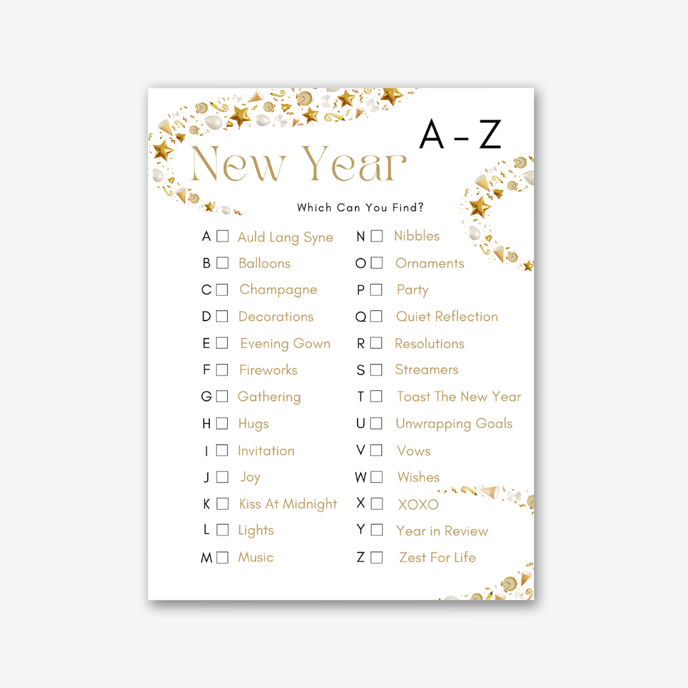 PLR A-Z New Year Game