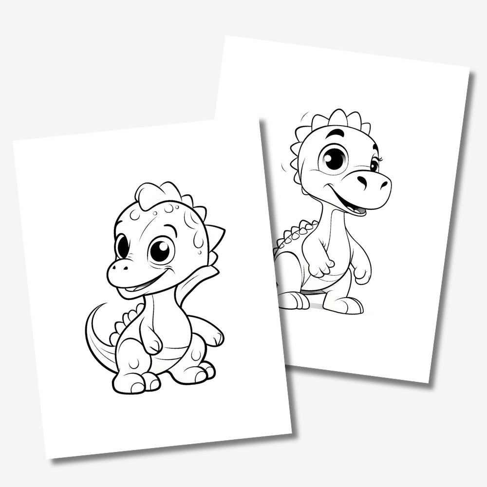 PLR Dinosaur Colouring Book