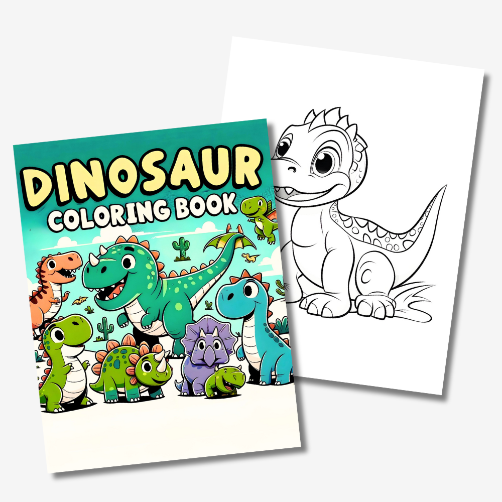 PLR Dinosaur Colouring Book