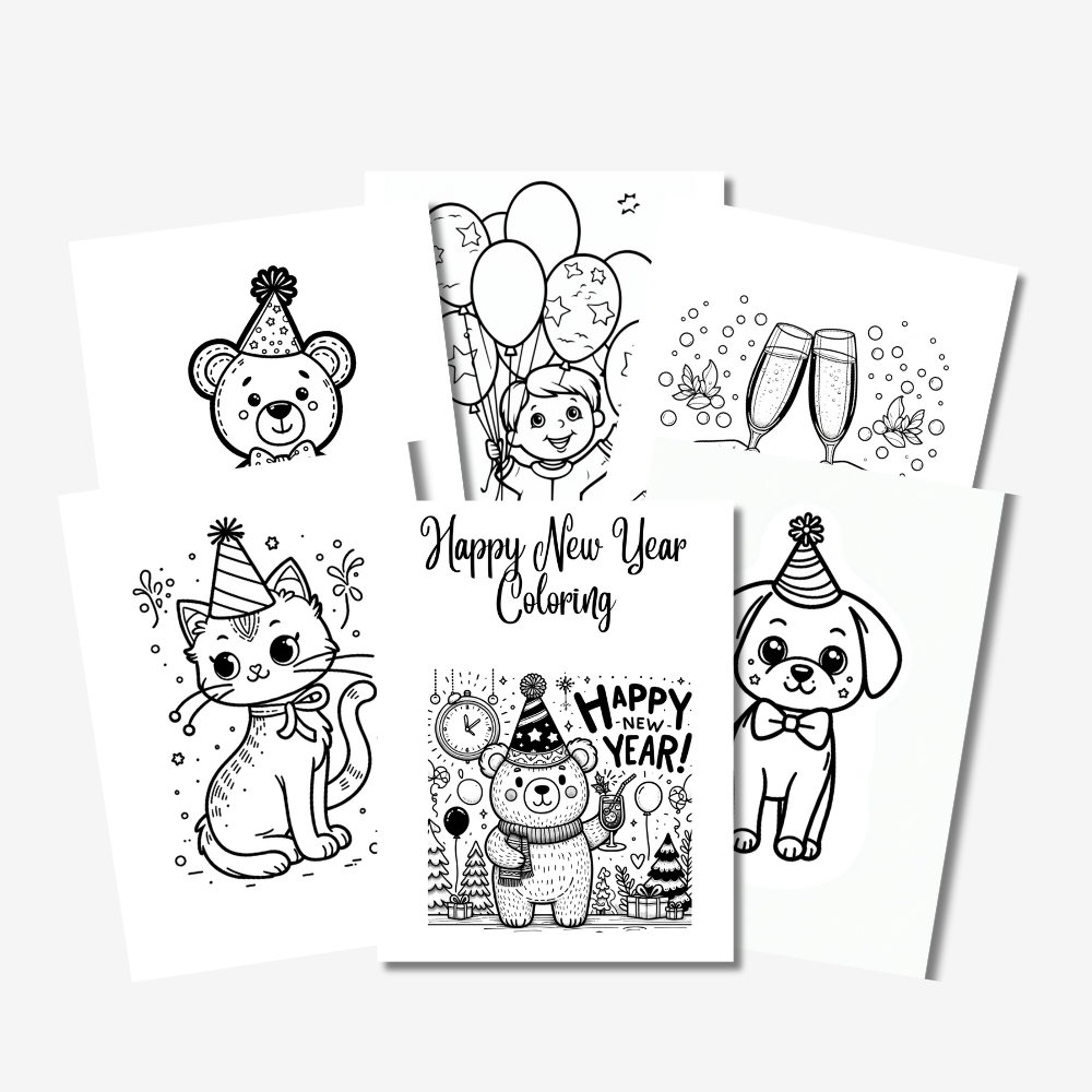 PLR New Year Colouring Book
