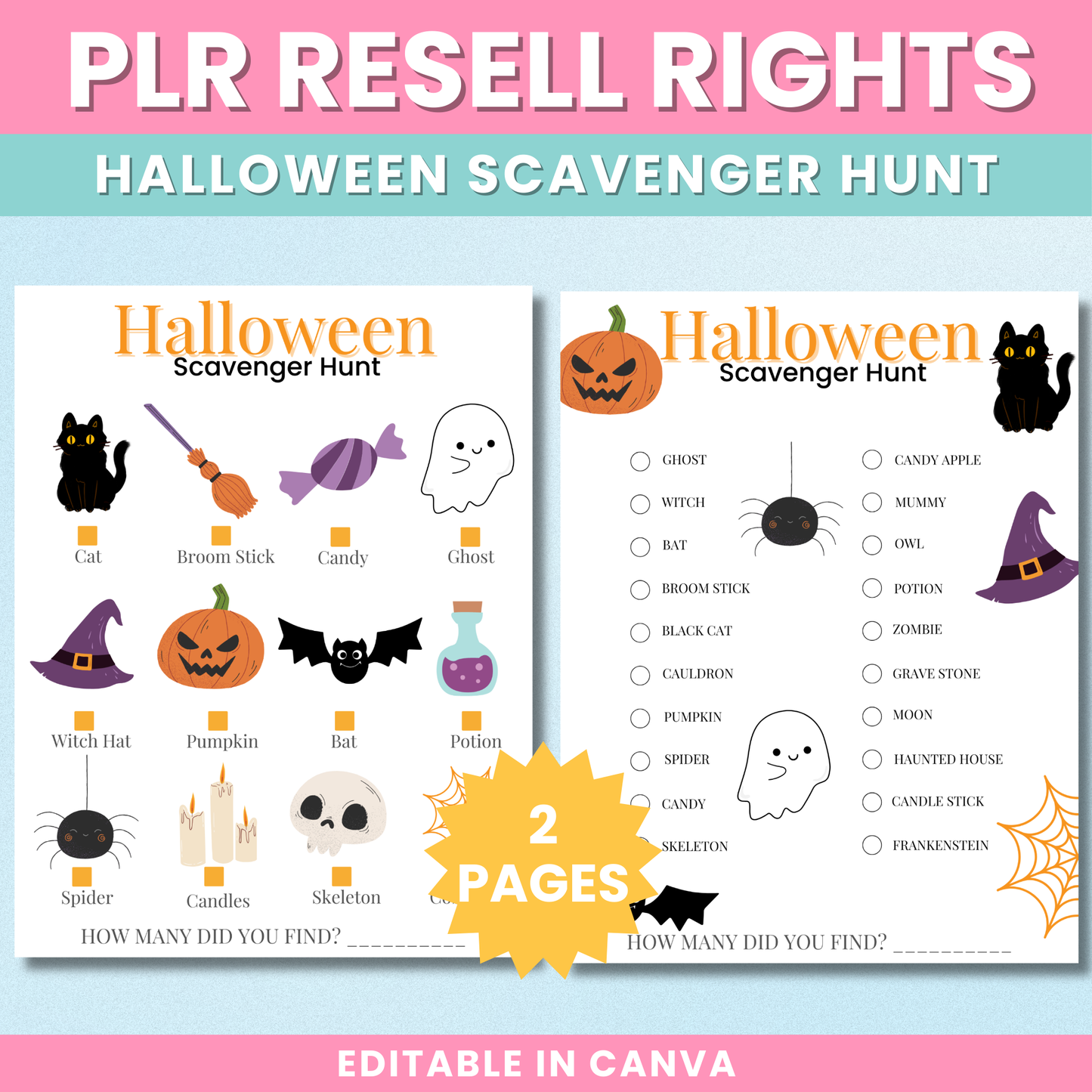 PLR Halloween Scavenger Hunt V1