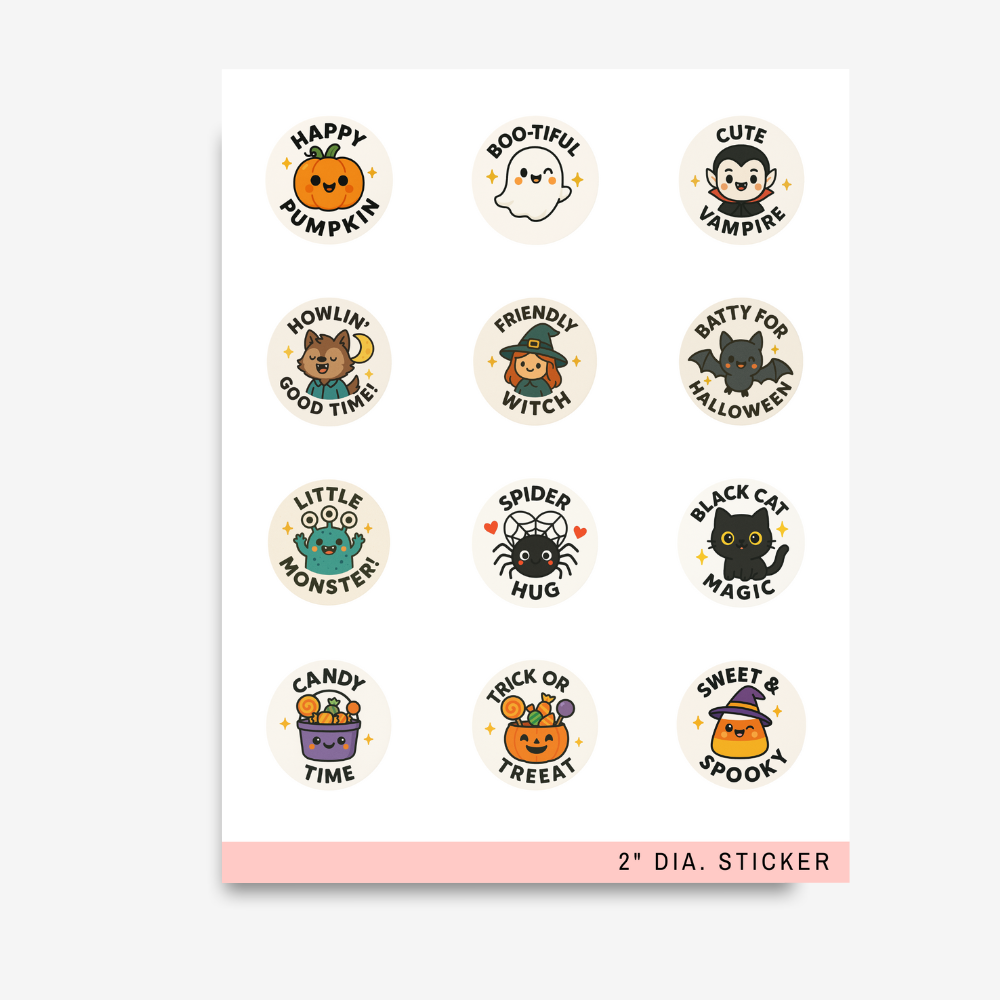 PLR Halloween Stickers