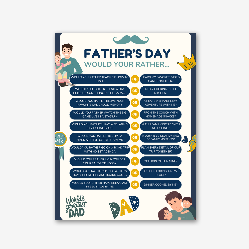 PLR Fathers Day Would You Rather Game