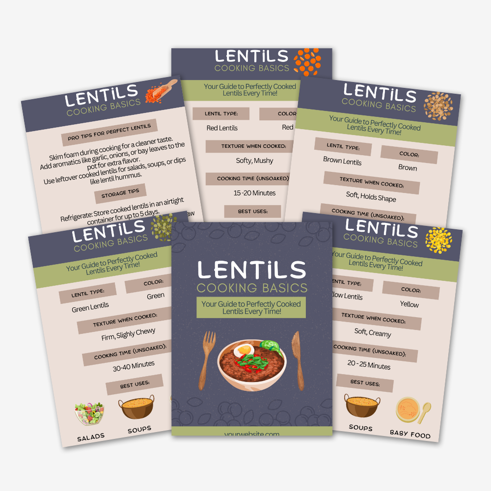 PLR Lentil Cooking Basics