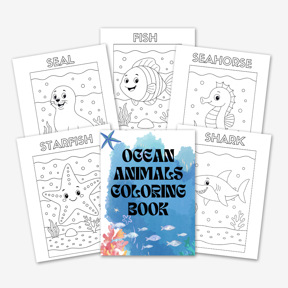 MRR Ocean Animals Coloring Book