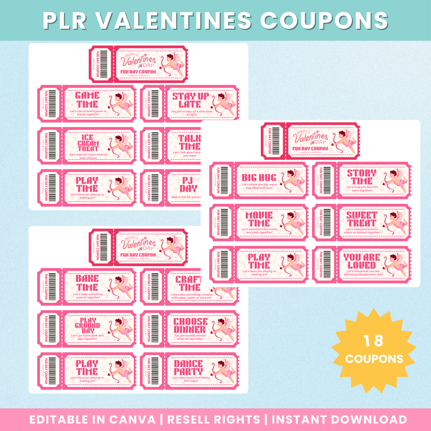 PLR Valentines Day Coupons For Kids