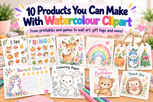 10 Products You Can Make With Watercolour Clipart