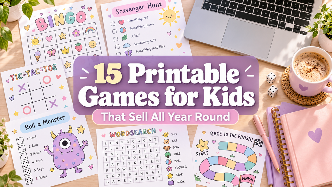 15 Printable Games for Kids That Sell All Year Round