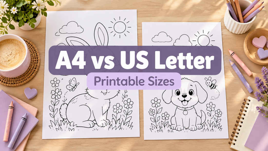 Cover image for A4 vs US Letter: What Size Should Kids Printables Be?