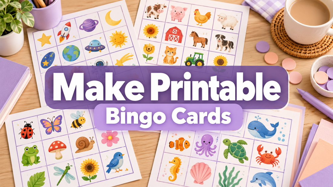 Cover image for How to Make Printable Bingo Cards for Kids
