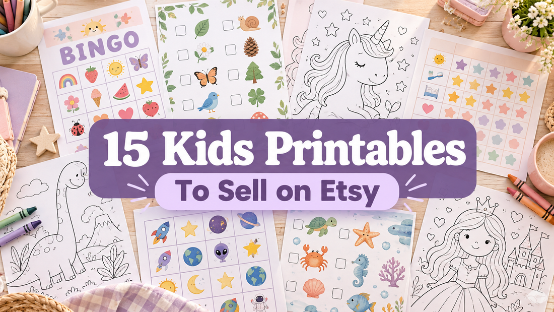 Cover image for 15 Kids Printables to Sell on Etsy: Beginner Product Ideas