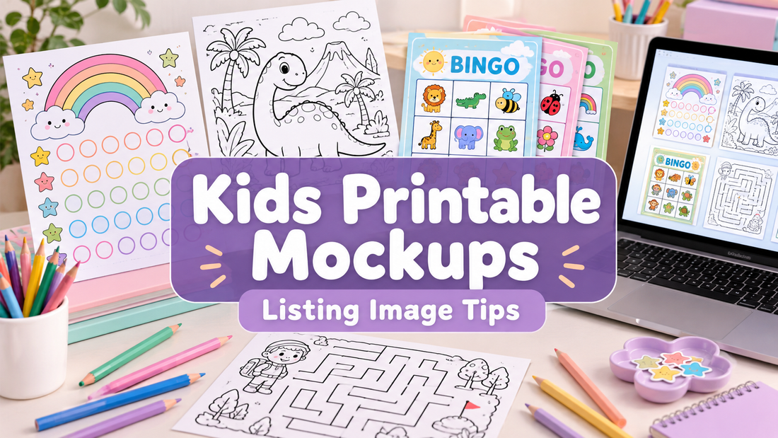 Cover image for How to Make Listing Images and Mockups for Kids Printables