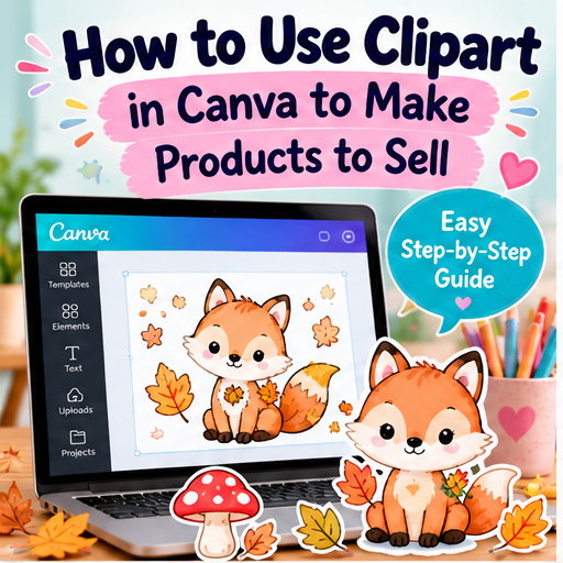 How to Use Clipart in Canva to Make Products to Sell