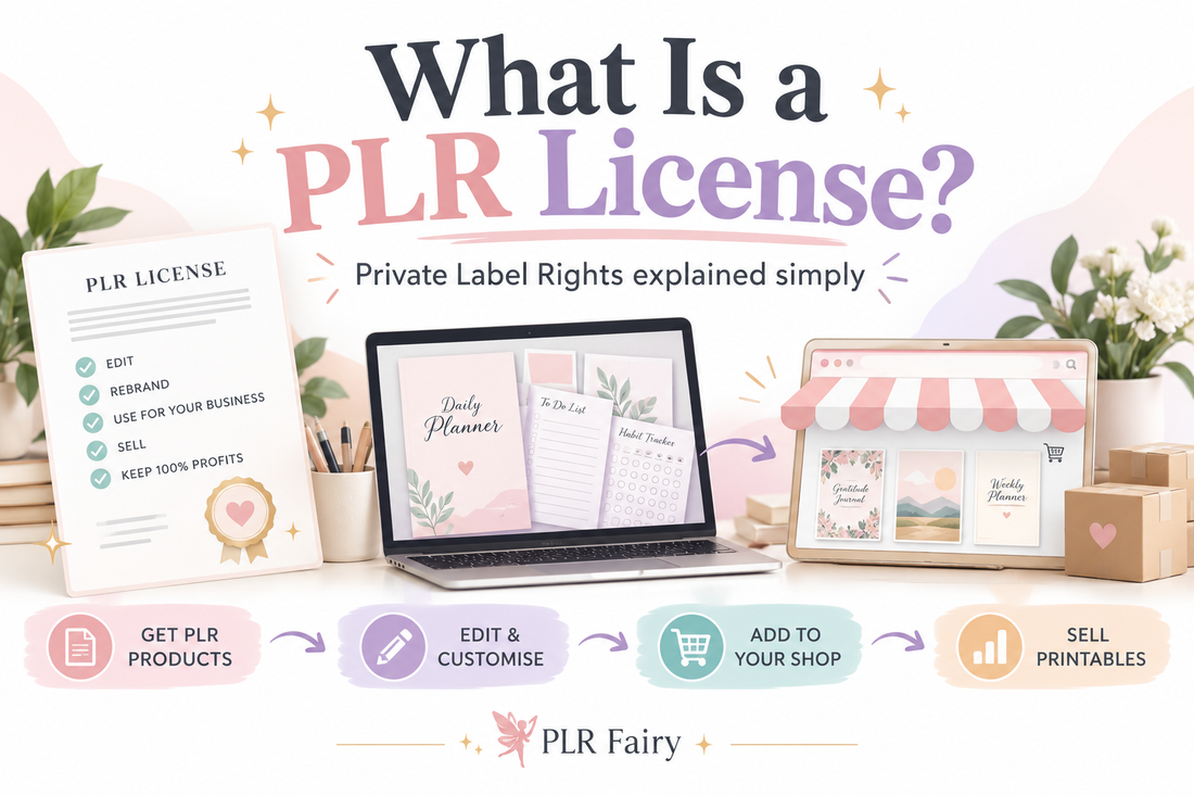 What Is a PLR License? Private Label Rights explained, with editing and selling printables