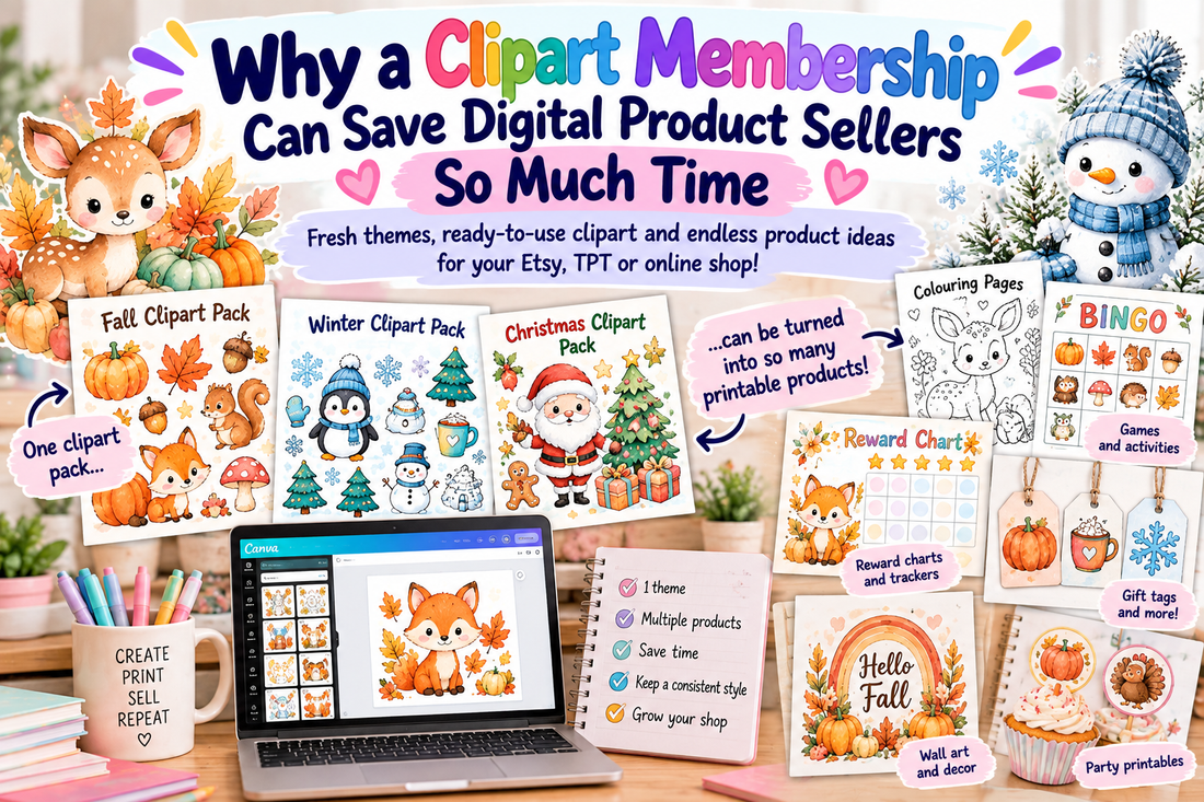 Why a Clipart Membership Can Save Digital Product Sellers So Much Time