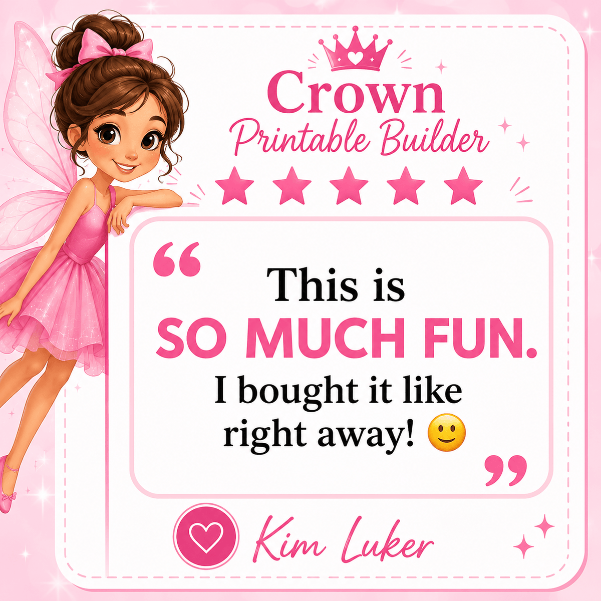 PLR Fairy Crown Printable Builder Skill