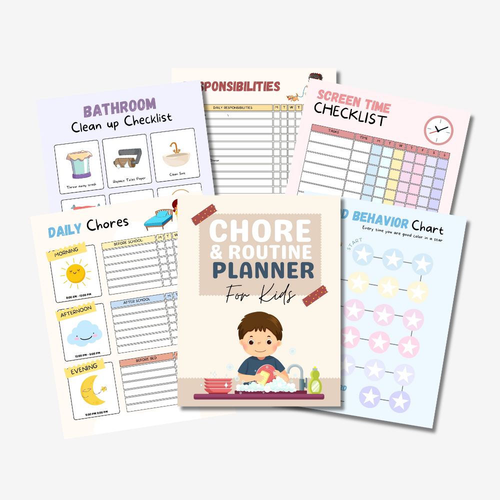 PLR Chore & Routine Planner for Kids - PLR Fairy