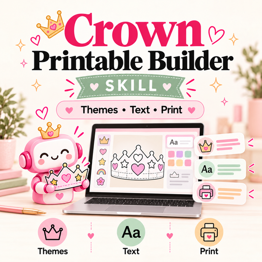 PLR Fairy Crown Printable Builder Skill