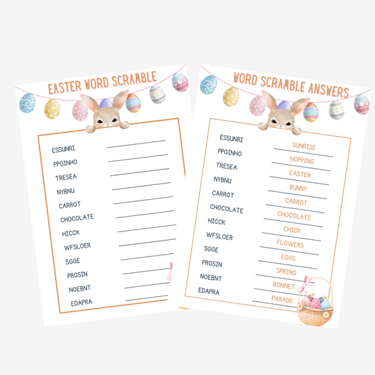 PLR Easter Word Scramble