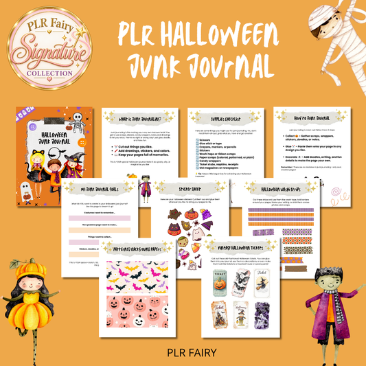 PLR Halloween Junk Journal for Kids