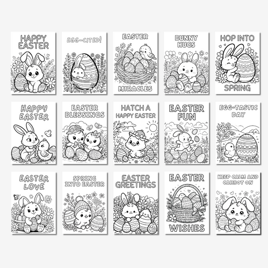 PLR Easter Coloring Cards