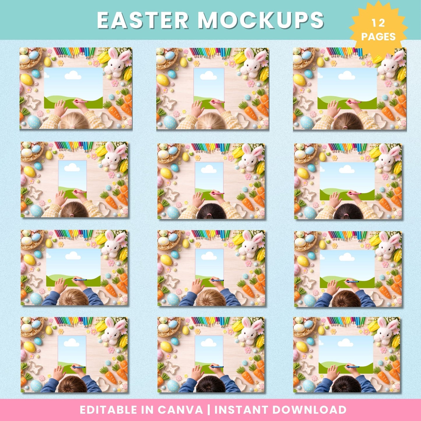 Easter Mockups – 12 Designs (Personal Use)
