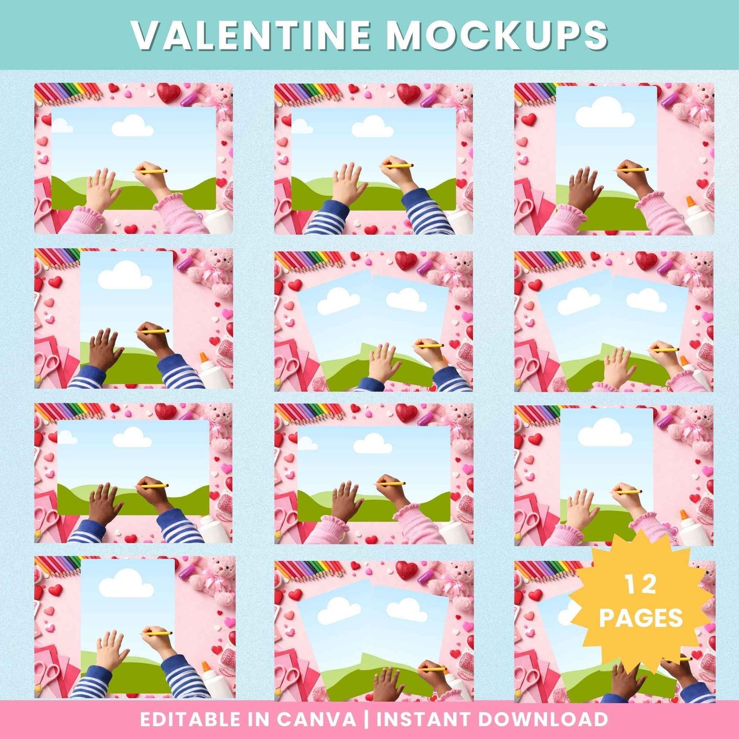 12 Valentine's Day Mockups For Kids Printables