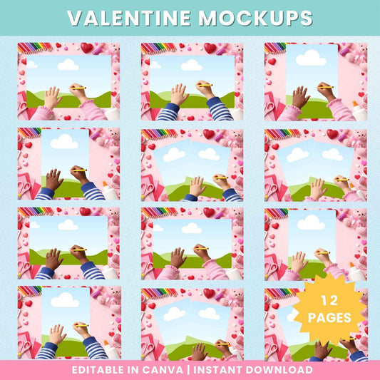 12 Valentine's Day Mockups For Kids Printables