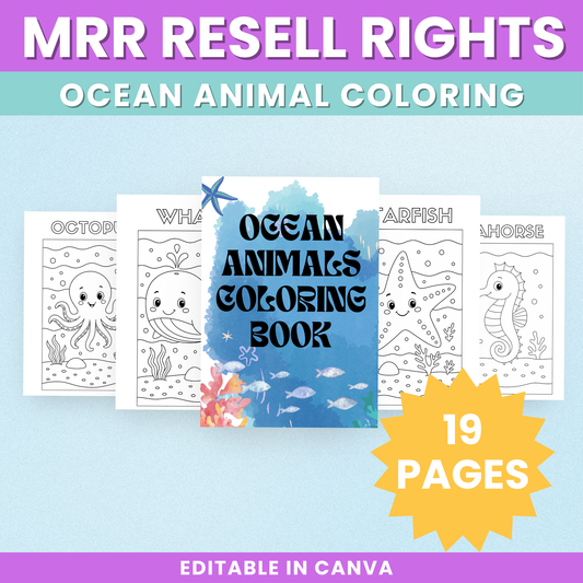 MRR Ocean Animals Coloring Book