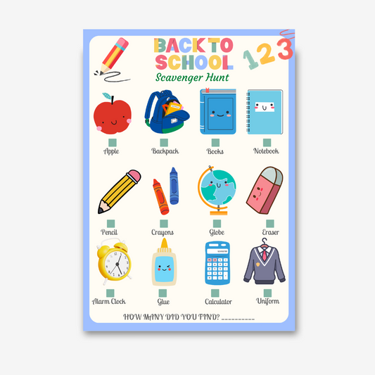 PLR Back To School Scavenger Hunt