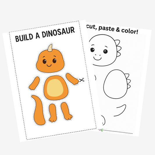 PLR Cut & Paste Dinosaur Craft