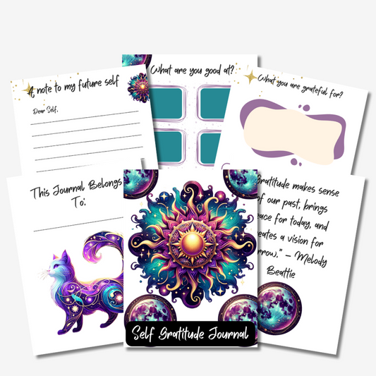 PLR Celestial Self Gratitude Journal