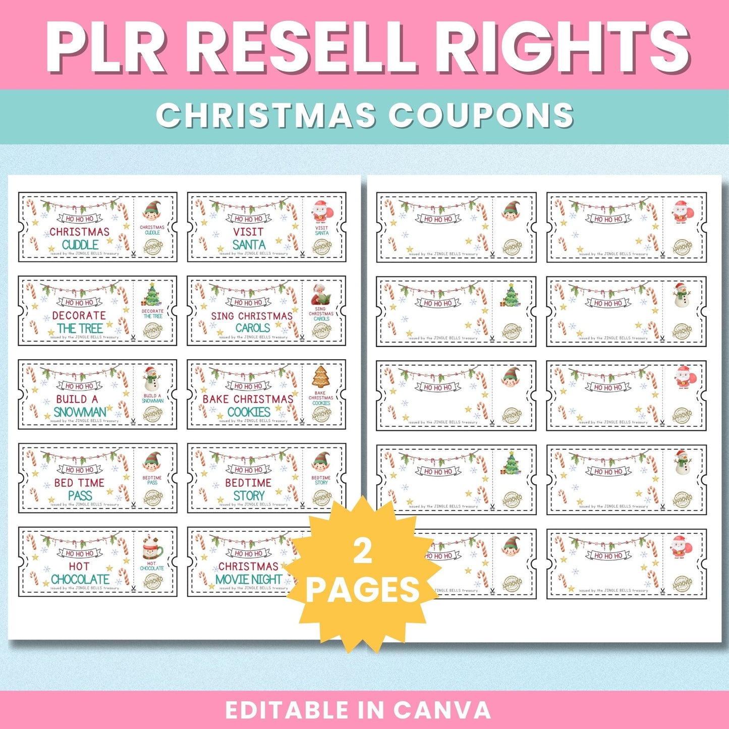 PLR Christmas Coupons for Kids – Holiday Reward Coupons