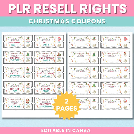 PLR Christmas Coupons for Kids – Holiday Reward Coupons