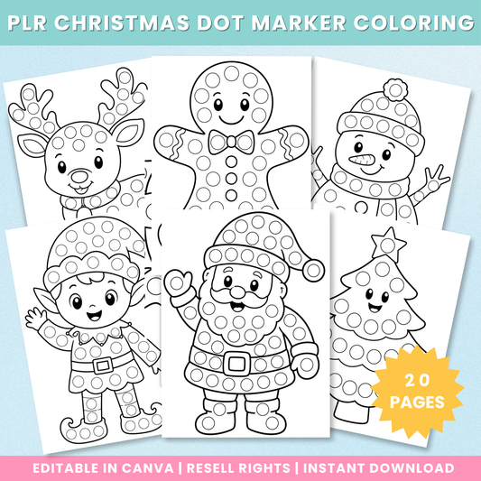 PLR Christmas Dot Marker Coloring