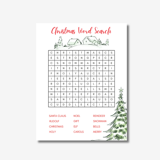 PLR Christmas Wordsearch Printable