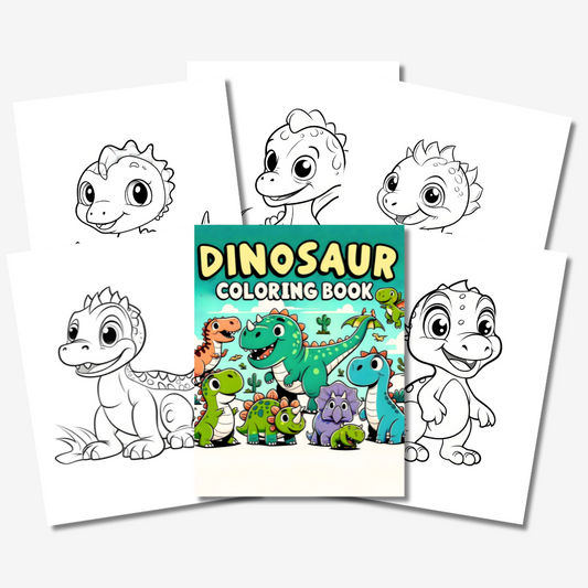 PLR Dinosaur Colouring Book