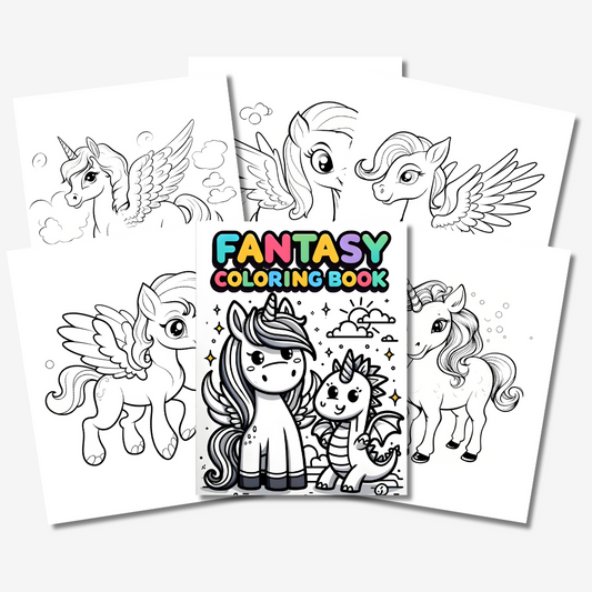 PLR Fantasy Colouring Book