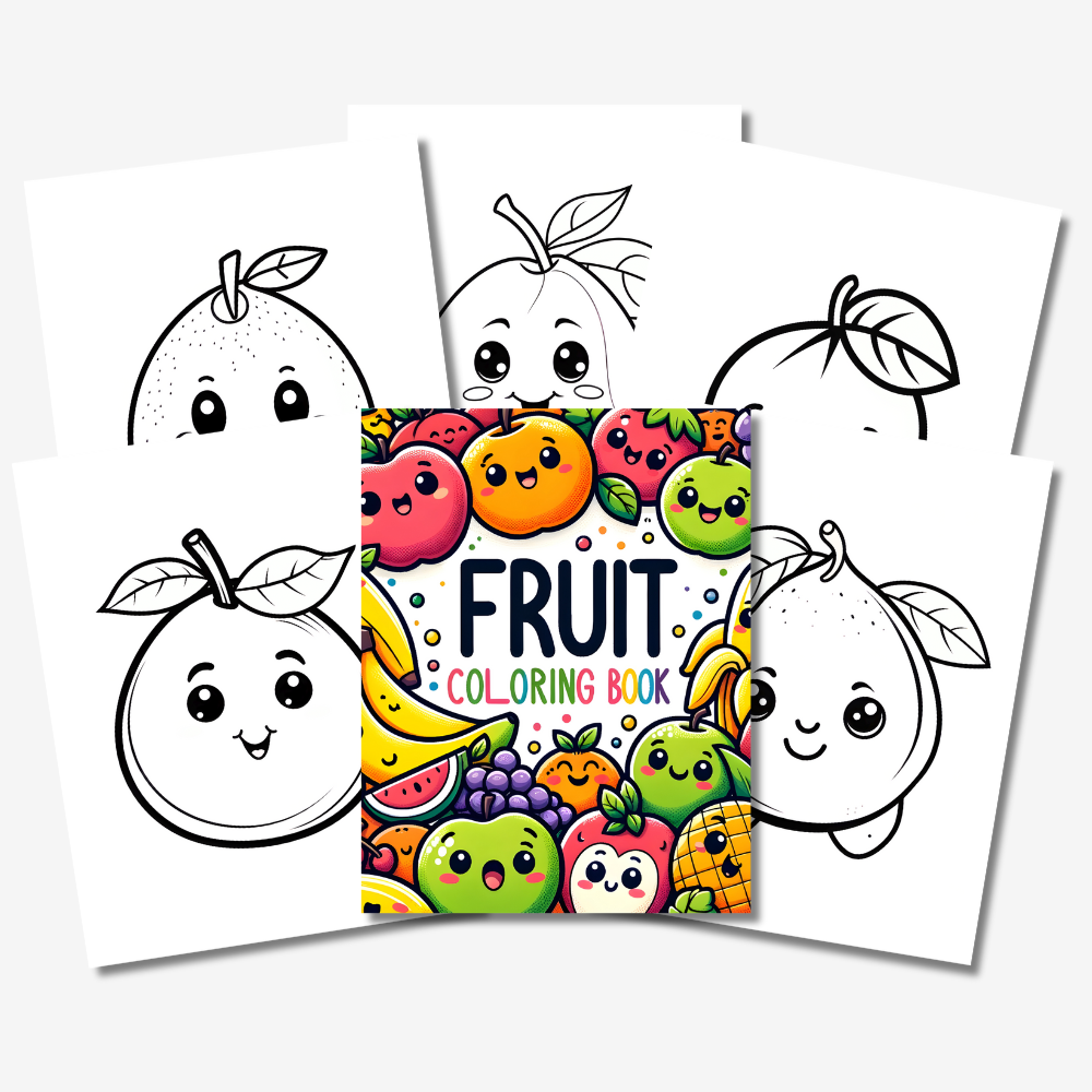 PLR Fruit Colouring Book