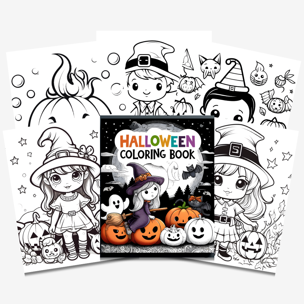 PLR Halloween Colouring Book