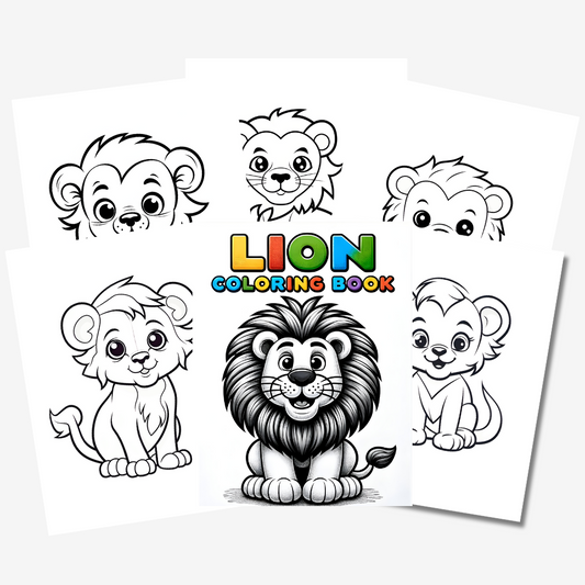 PLR Lion Colouring Book