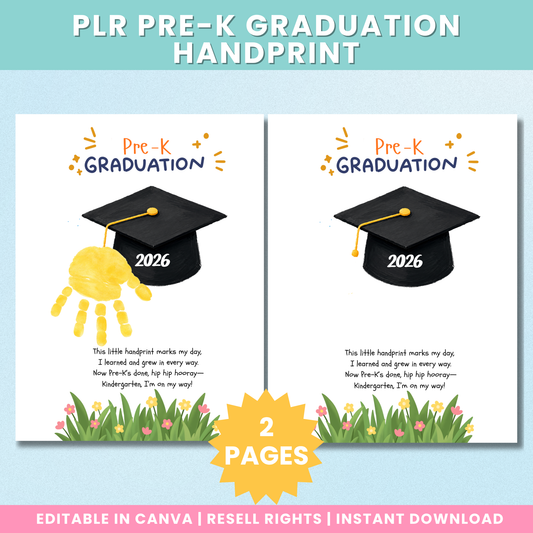 PLR Pre-K Graduation Hat Handprint Craft
