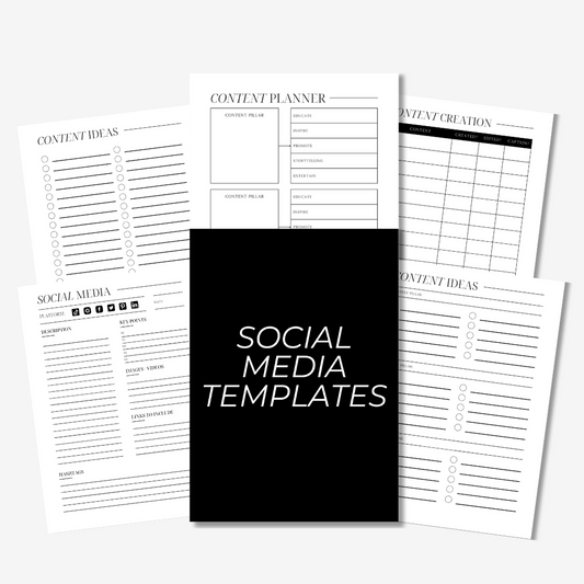 PLR Social Media Templates and Trackers